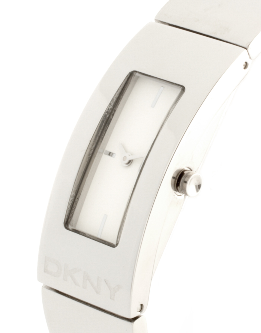 Lyst Dkny Silver Bangle Bracelet Watch In Metallic Gallery