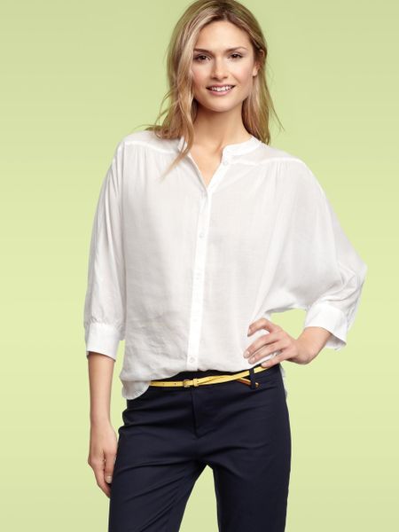 Gap Dolman Sleeve Shirt in White (optic white) | Lyst