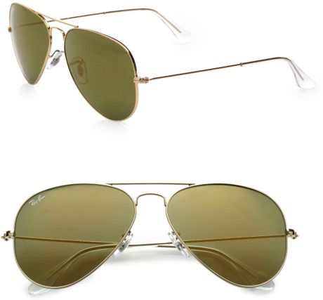 Ray-ban Original Aviator Sunglasses in Brown for Men (gold) | Lyst