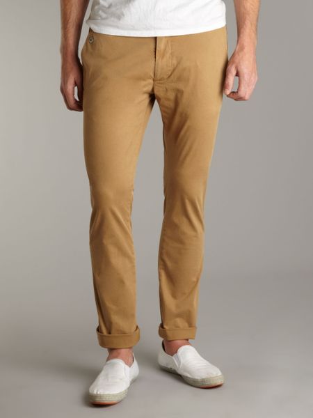 Diesel Slim Chino Trouser in Beige for Men (sand) | Lyst