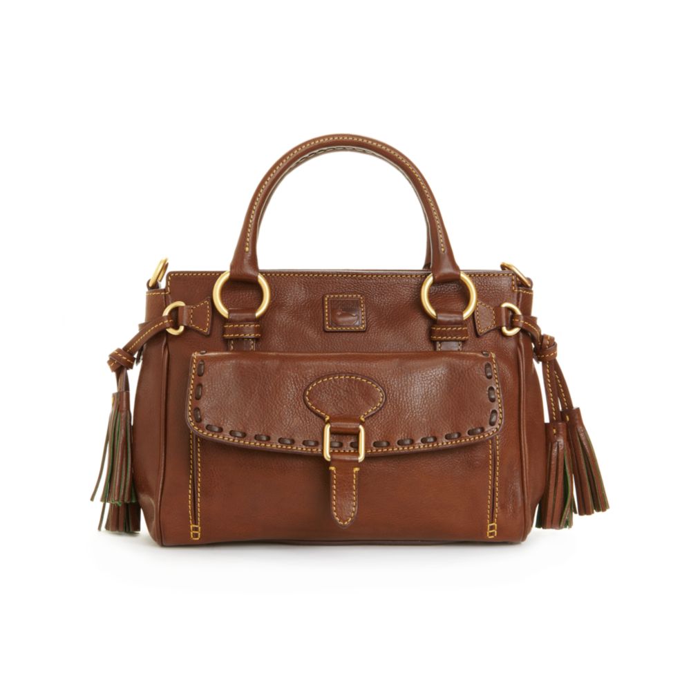 Dooney & Bourke Florentine Vachetta Medium Pocket Satchel in Brown ...