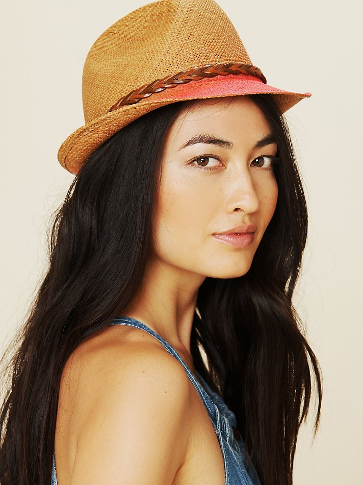 Lyst Free People Dip Dye Straw Hat in Natural