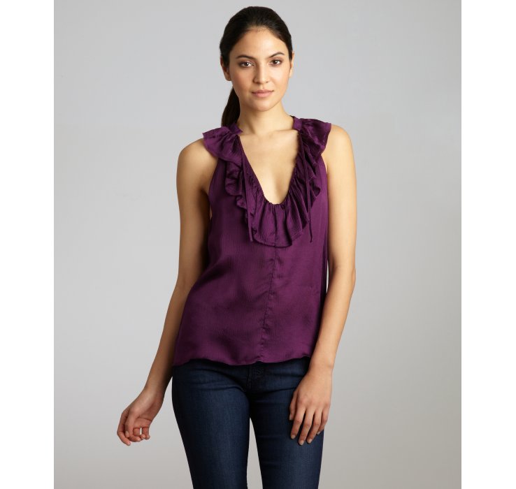 Hawks by geren ford ruffle neck top #2
