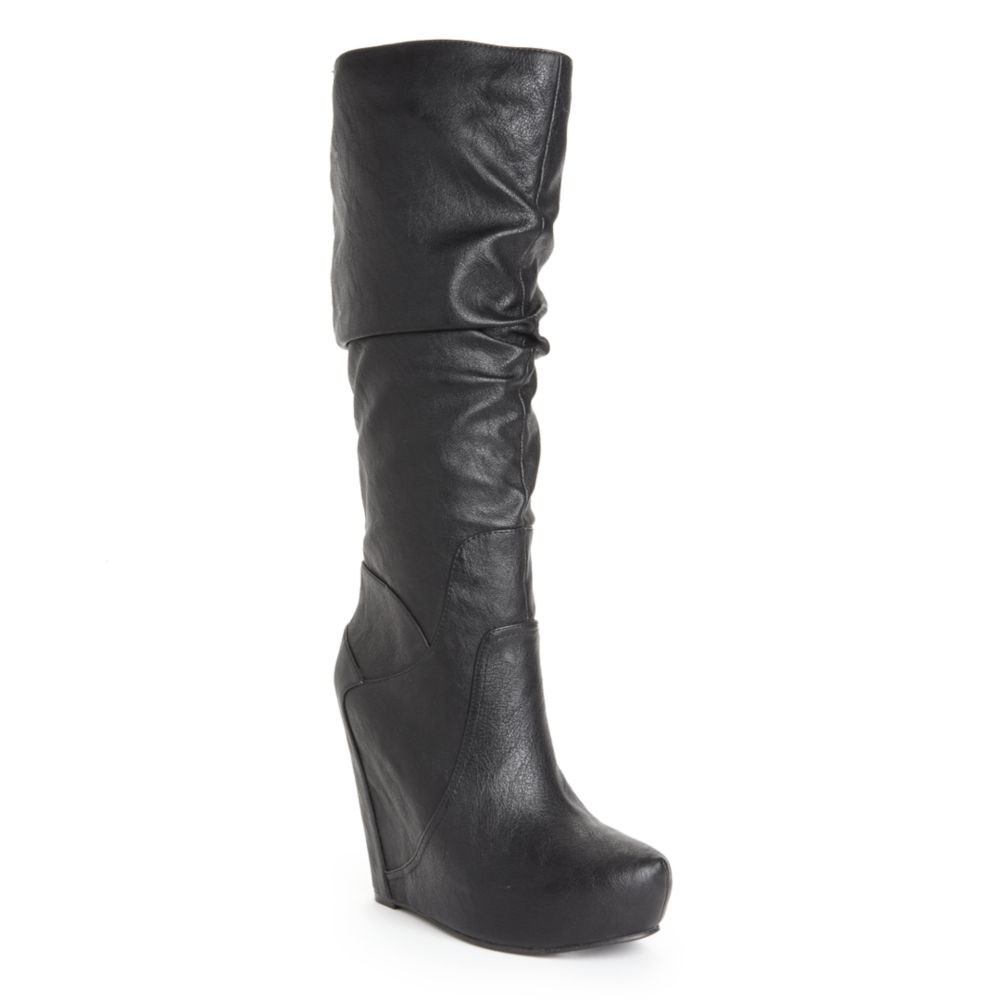 Jessica Simpson Nya Wedge Boots in Black | Lyst