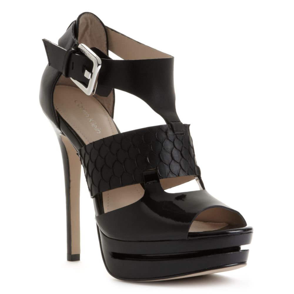 Calvin Klein Roxana High Heel Sandals in Black (black fish) | Lyst