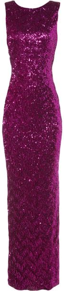 Jane Norman Sequin Maxi Dress in Purple (berry) | Lyst