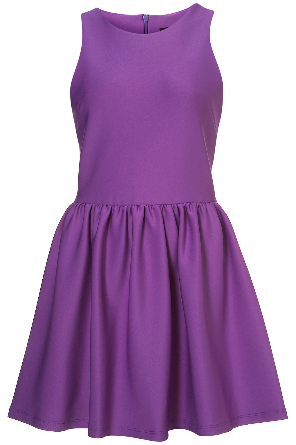 Topshop Scuba Skater Dress In Purple Lyst