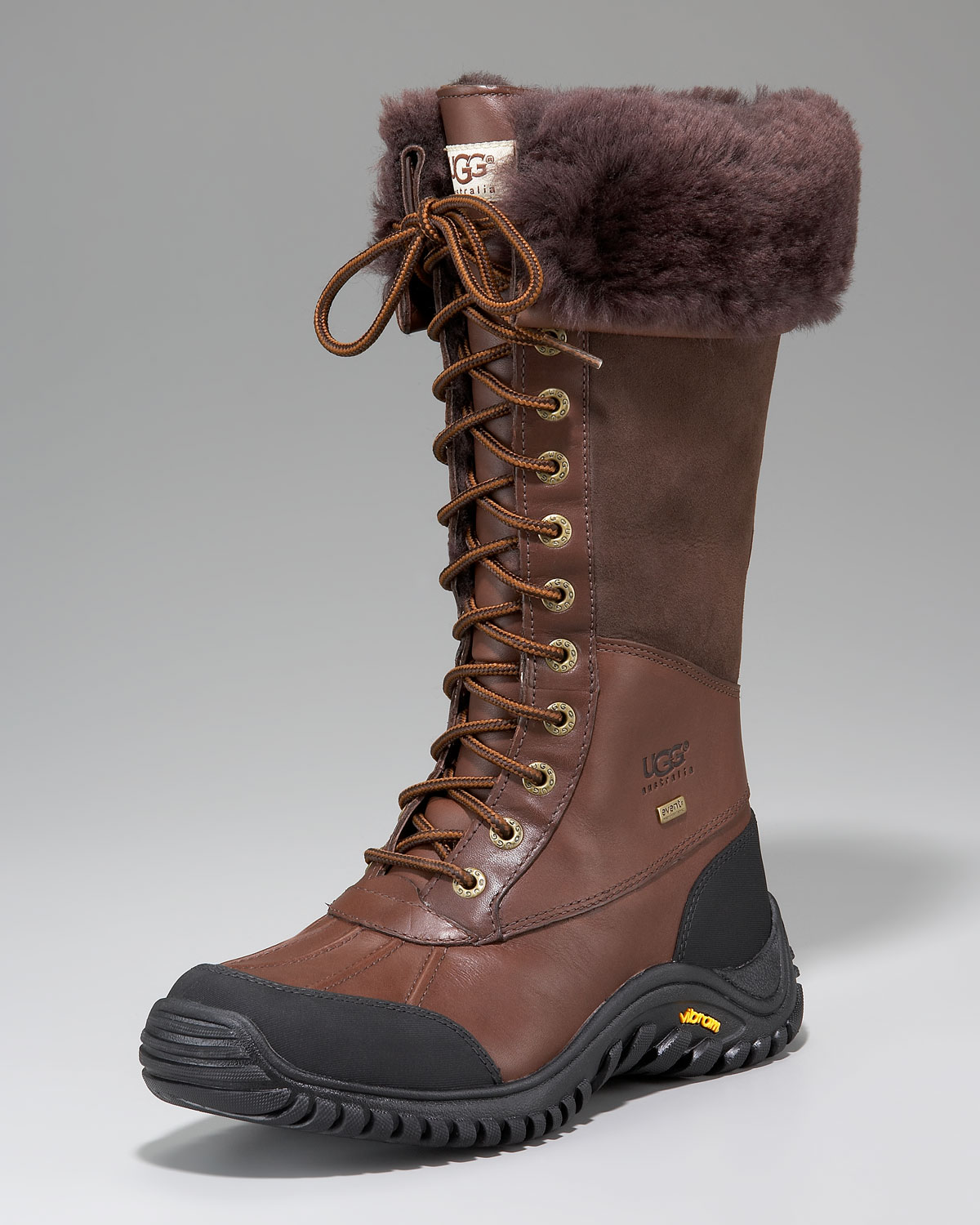 dark brown leather ugg boots