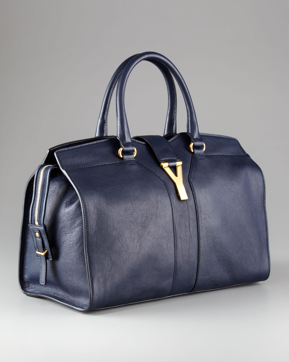 Saint laurent Cabas Chyc Medium Extra-wide Tote in Blue | Lyst