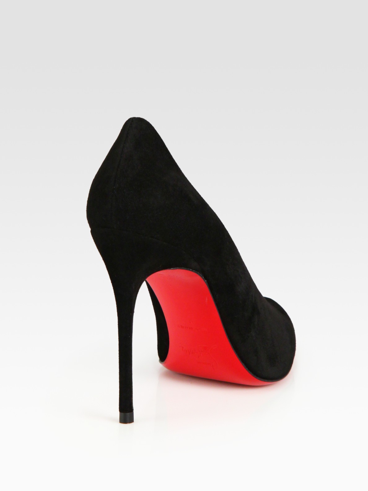 Christian louboutin Suede Pumps in Black | Lyst  