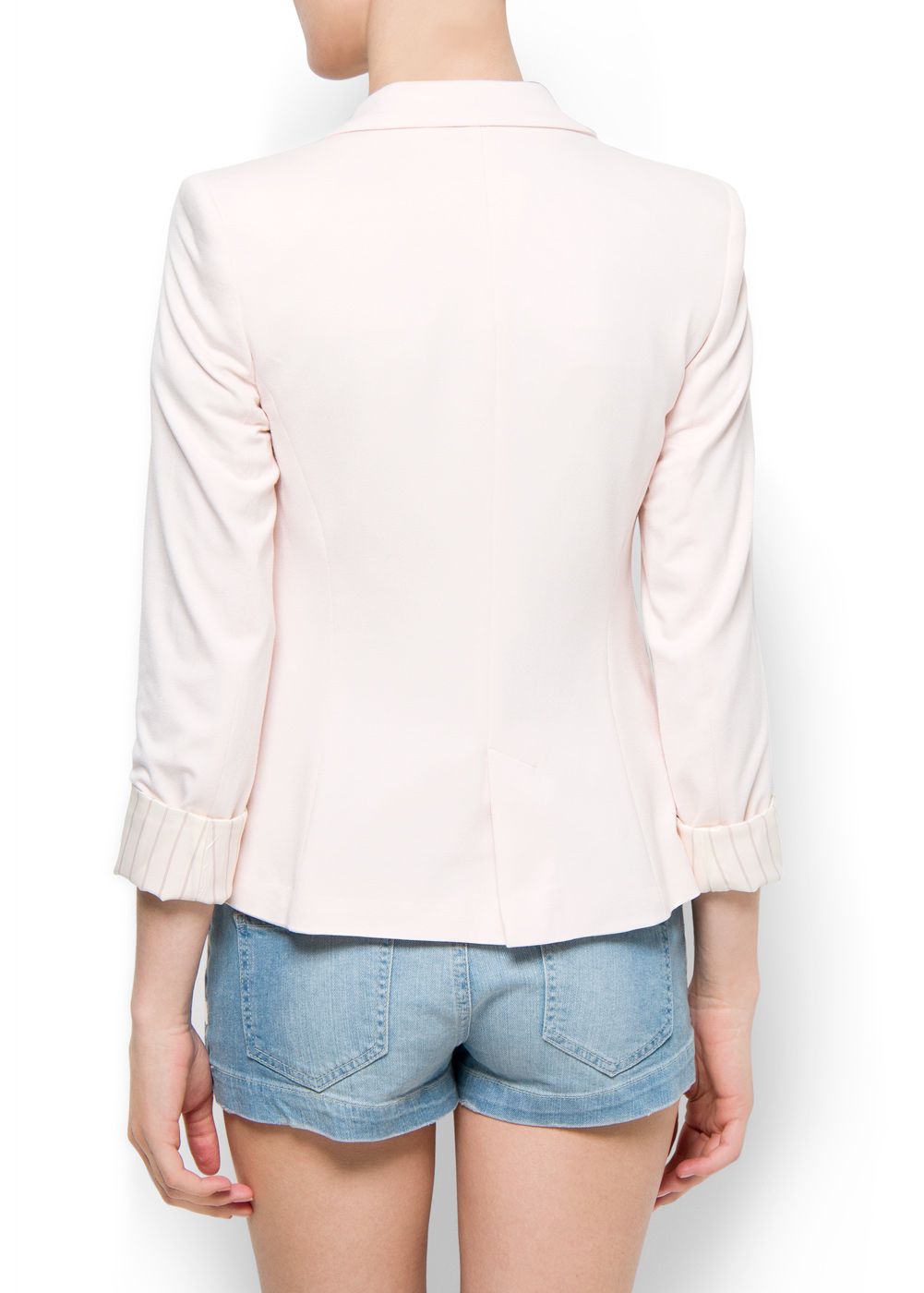 Mango Cotton Blazer in Pink Lyst