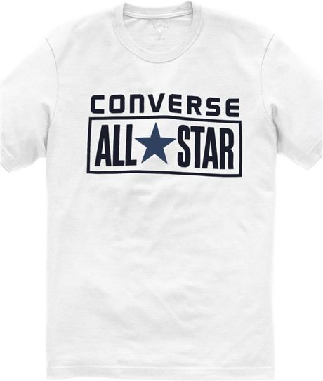 Converse All Star License Plate Crew Neck Tee in White for Men (bright ...