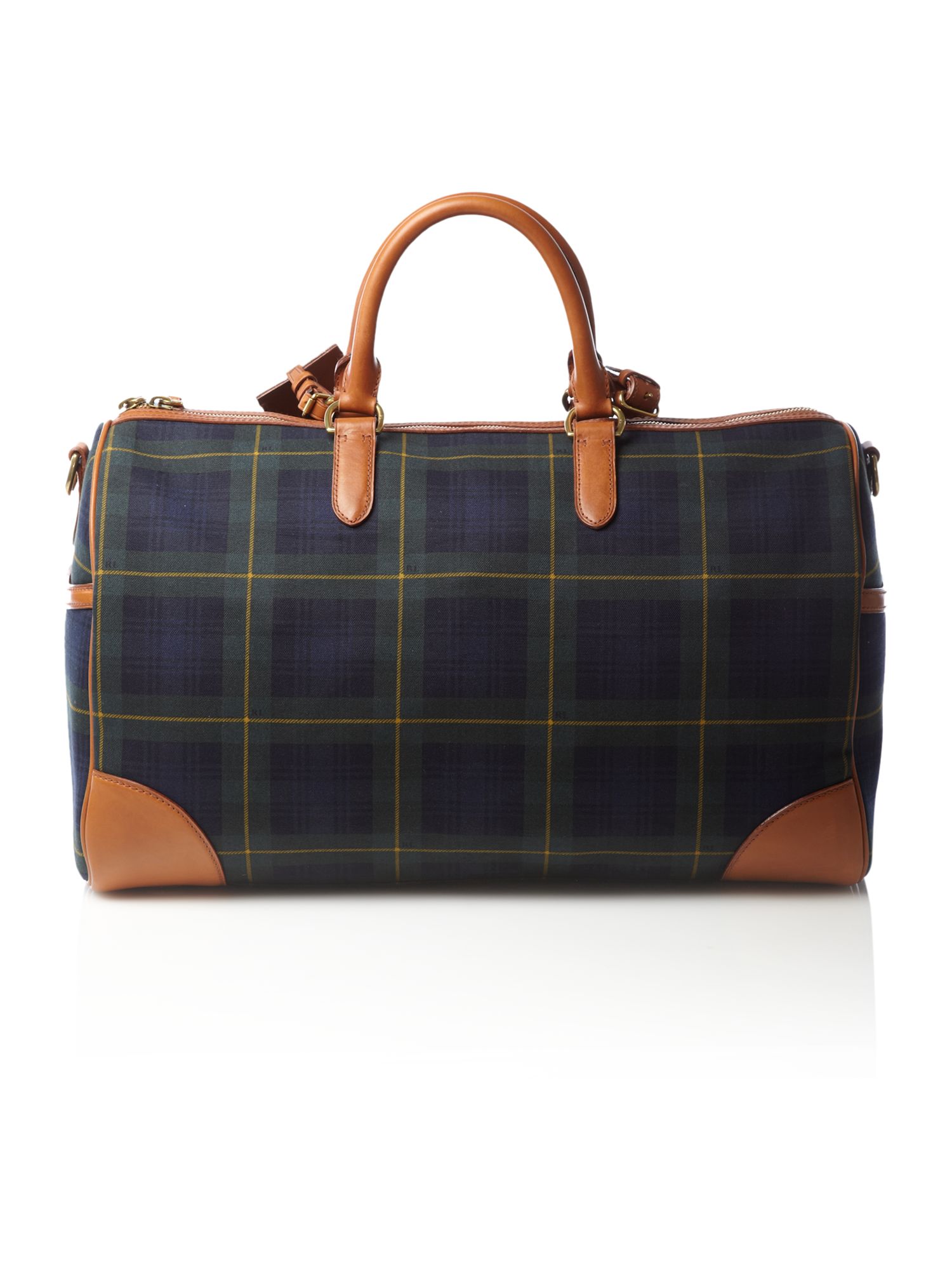 Polo ralph lauren Tartan Duffle Bag in Gray for Men | Lyst