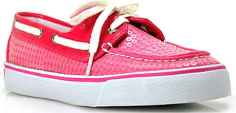 Sperry Top-sider Bahama Pink Sequin Boat Shoe in Pink | Lyst