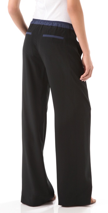 Lyst Vince Silk Pajama Pants in Black