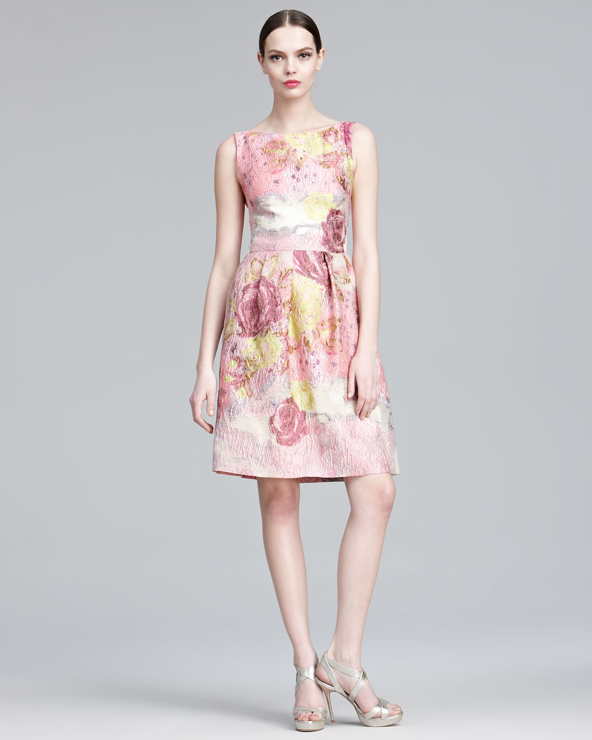 Lela Rose Floraljacquard Sheath Dress