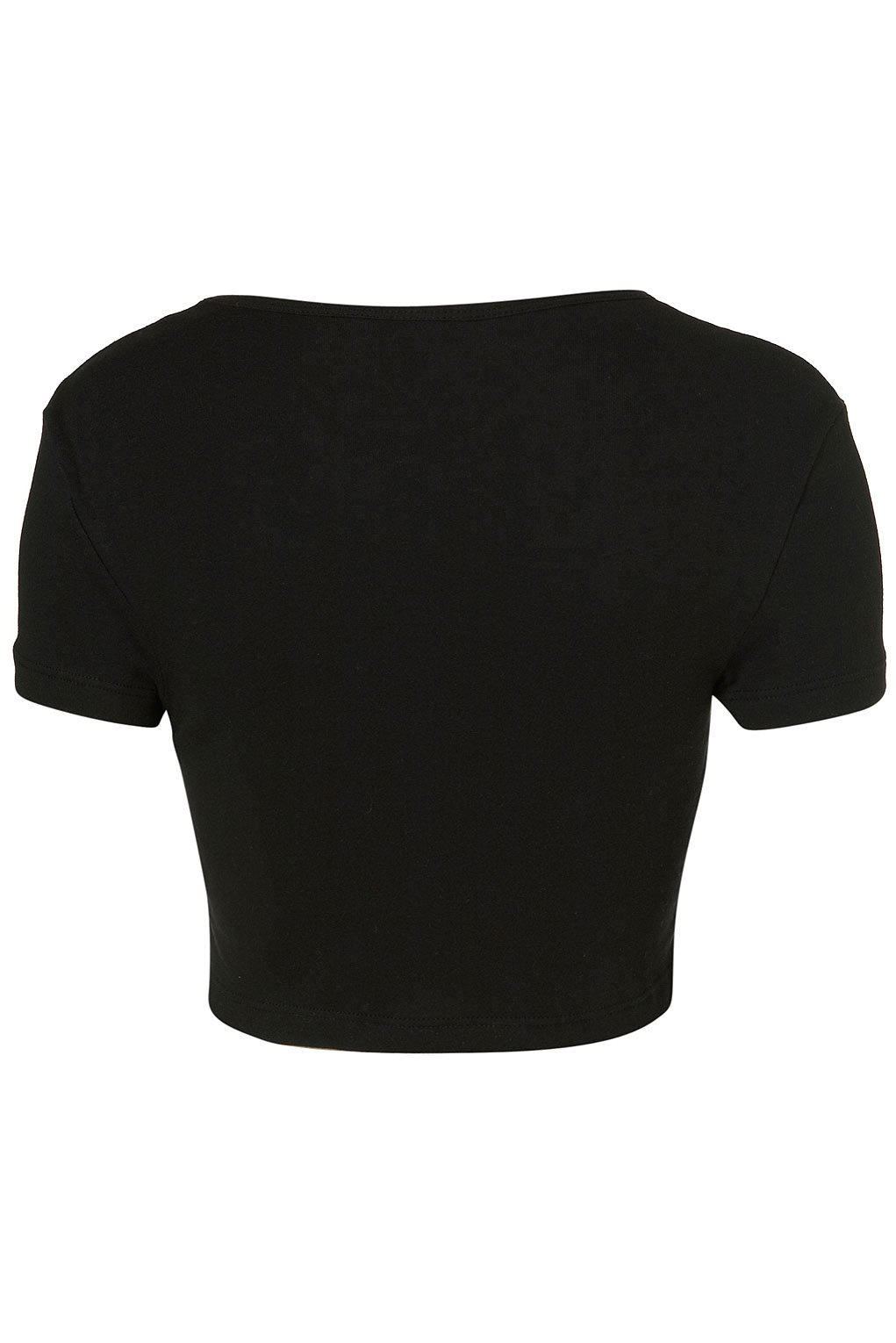 Lyst - Topshop Crop Tee in Black