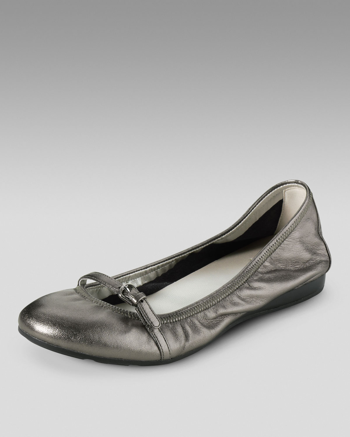 Cole Haan Air Tali Mary Jane Ballerina Flat, Dark Silver in Silver (dk ...