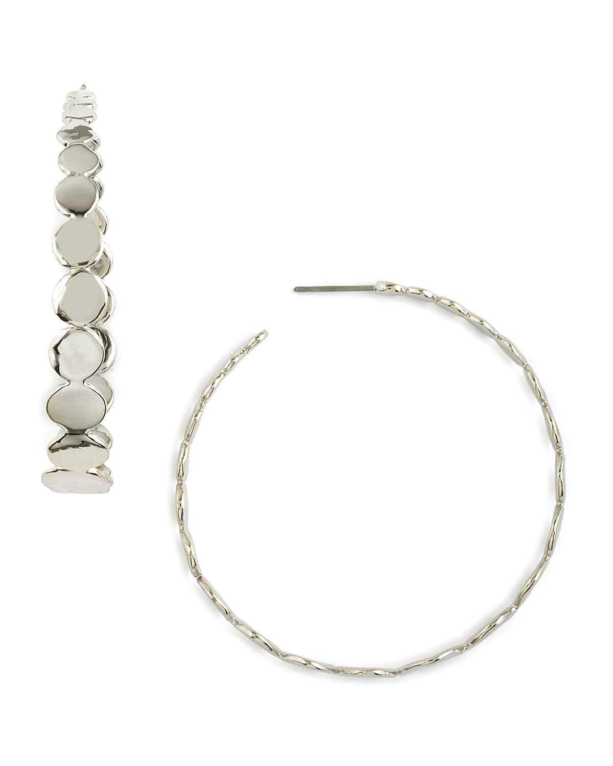 Lyst Lee Angel Scalloped Hoop Earrings In Metallic Gallery