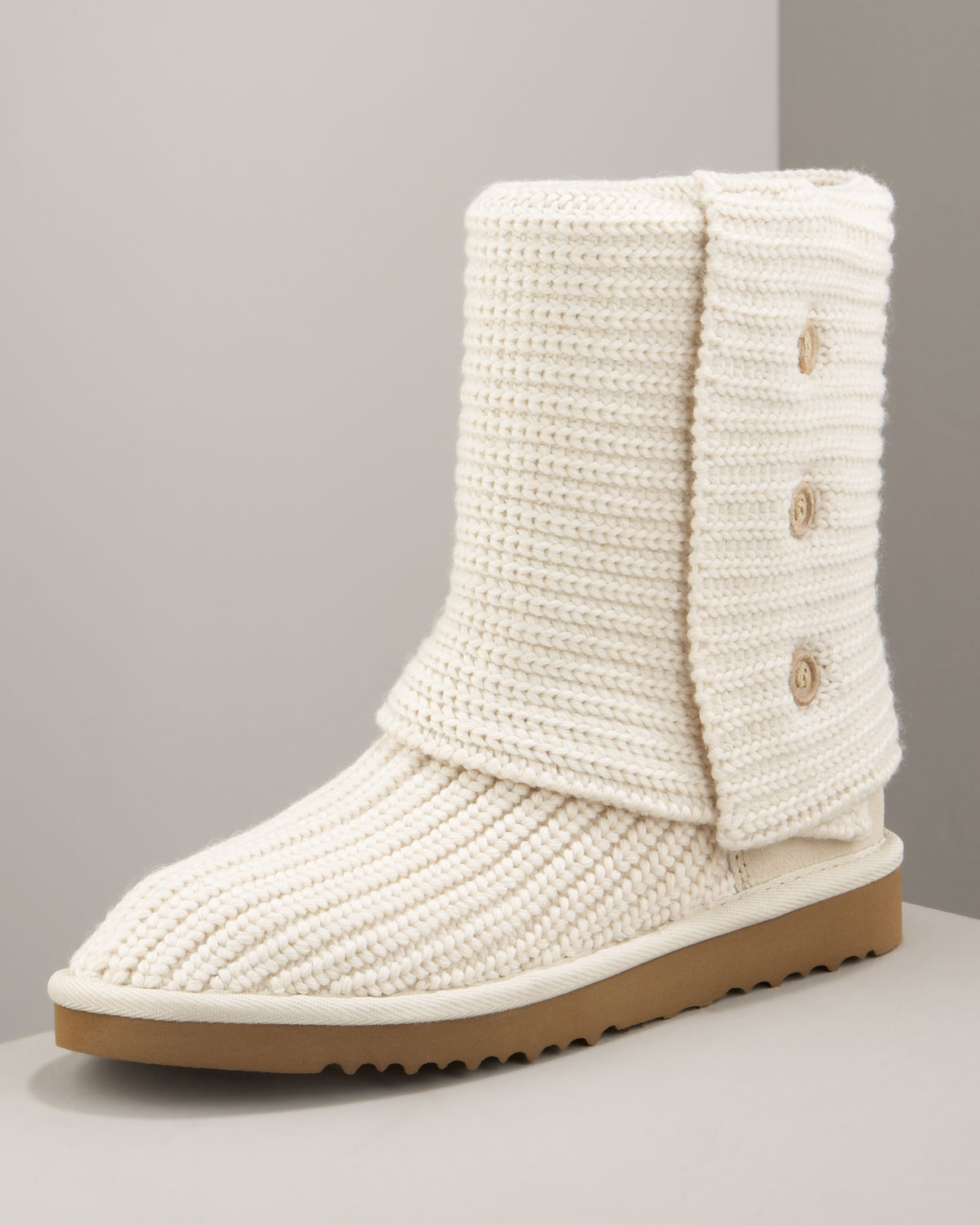 Lyst - Ugg Classic Cardy Crochet Boot Cream in Natural