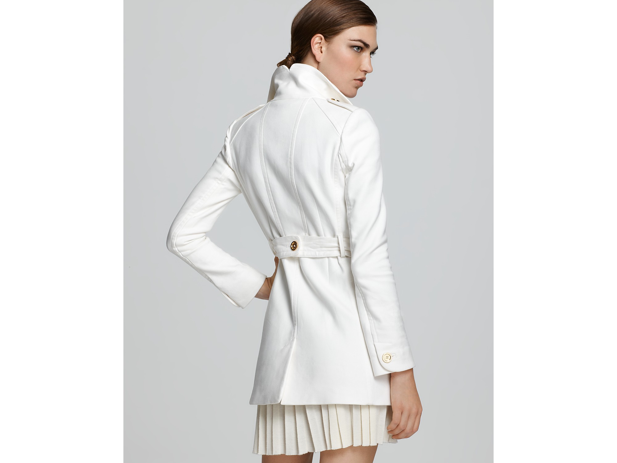 Juicy Couture Trench Coat In White Lyst