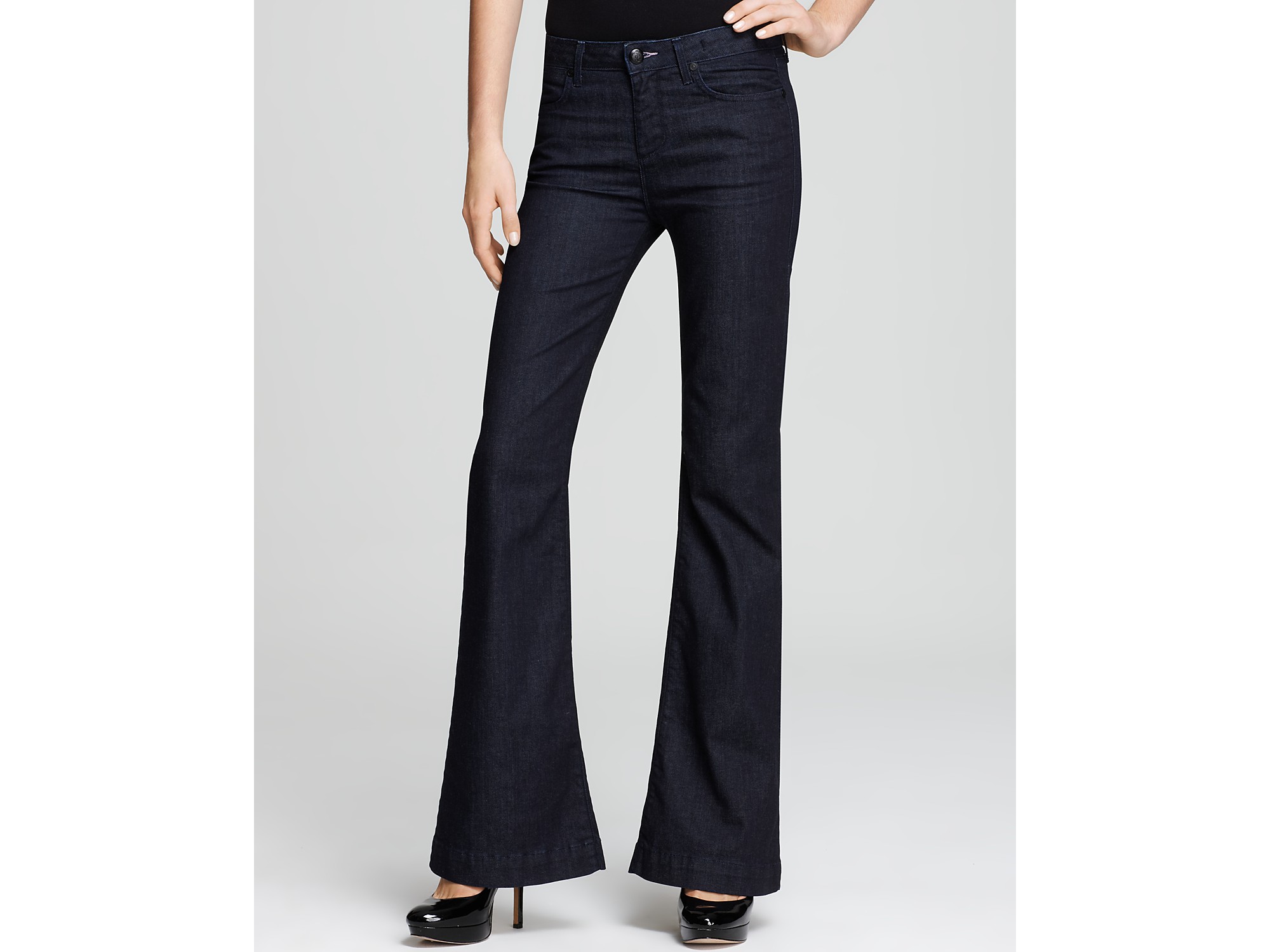 Lyst - Juicy couture High Rise Flared Jeans in Blue