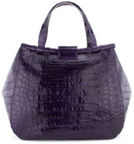Nancy Gonzalez Purple Crocodile Geisha Handbag in Purple | Lyst
