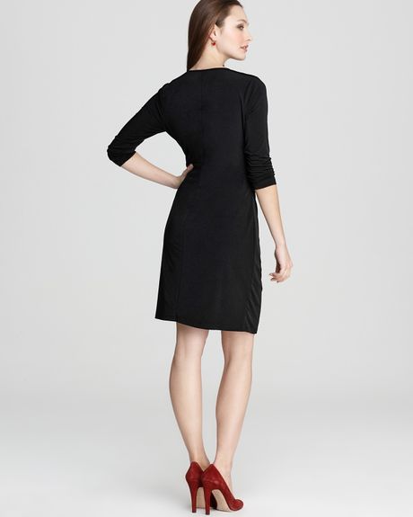 Calvin Klein Exposed Zipper Dress in Black | Lyst