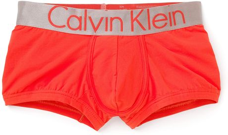 Calvin Klein Steel Micro Low Rise Trunks in Orange for Men (blaze ...