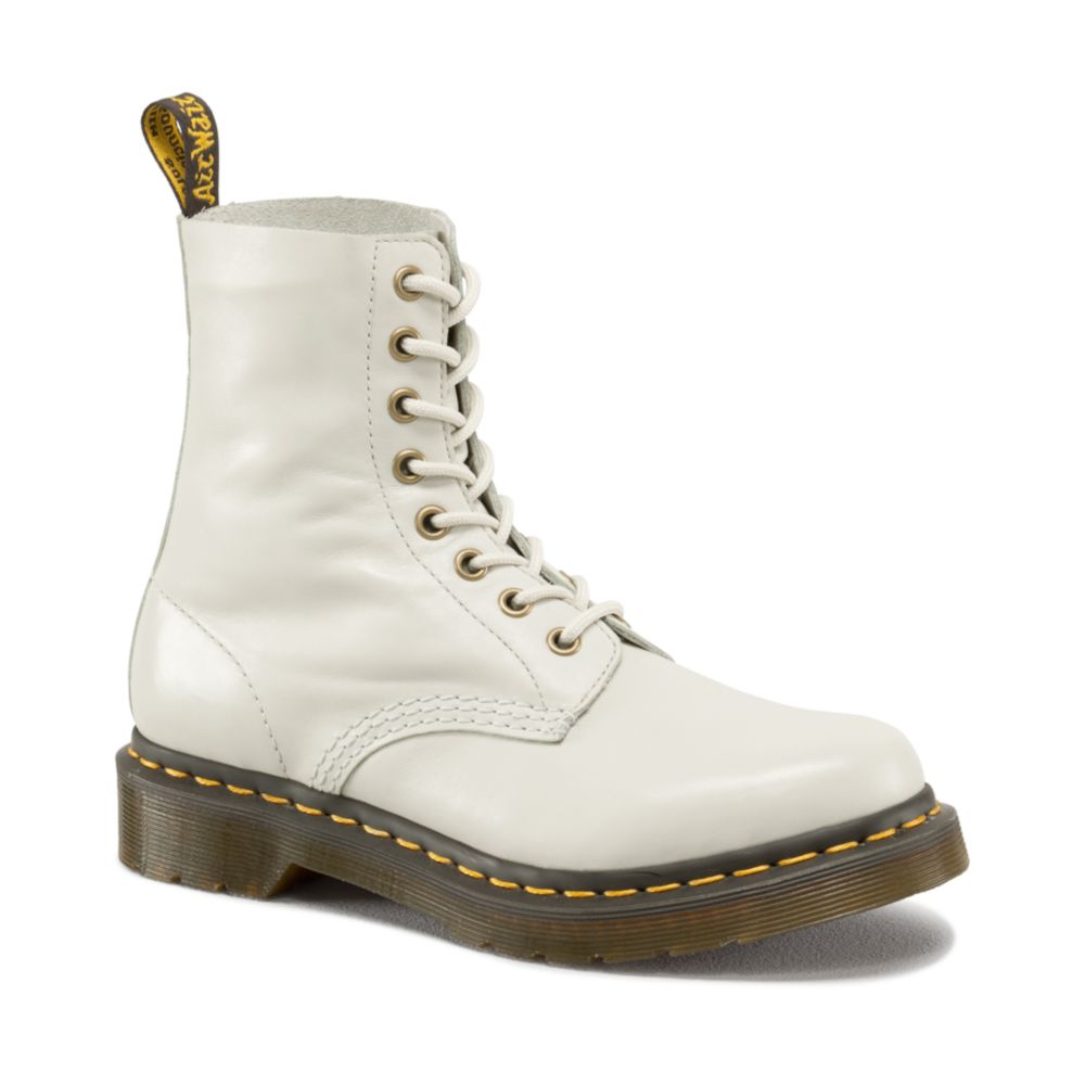 Dr. Martens Pascal 8 Eye Boots in White (off white) | Lyst