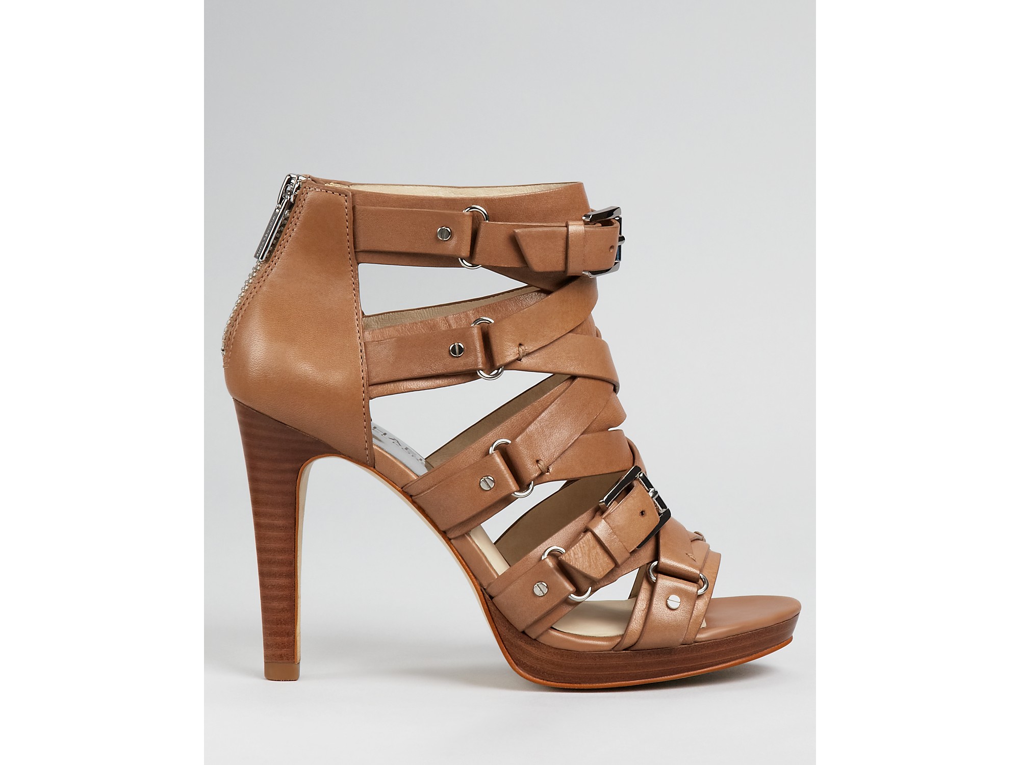 Lyst - Michael Kors Michael Sandals Leonia Strappy in Brown