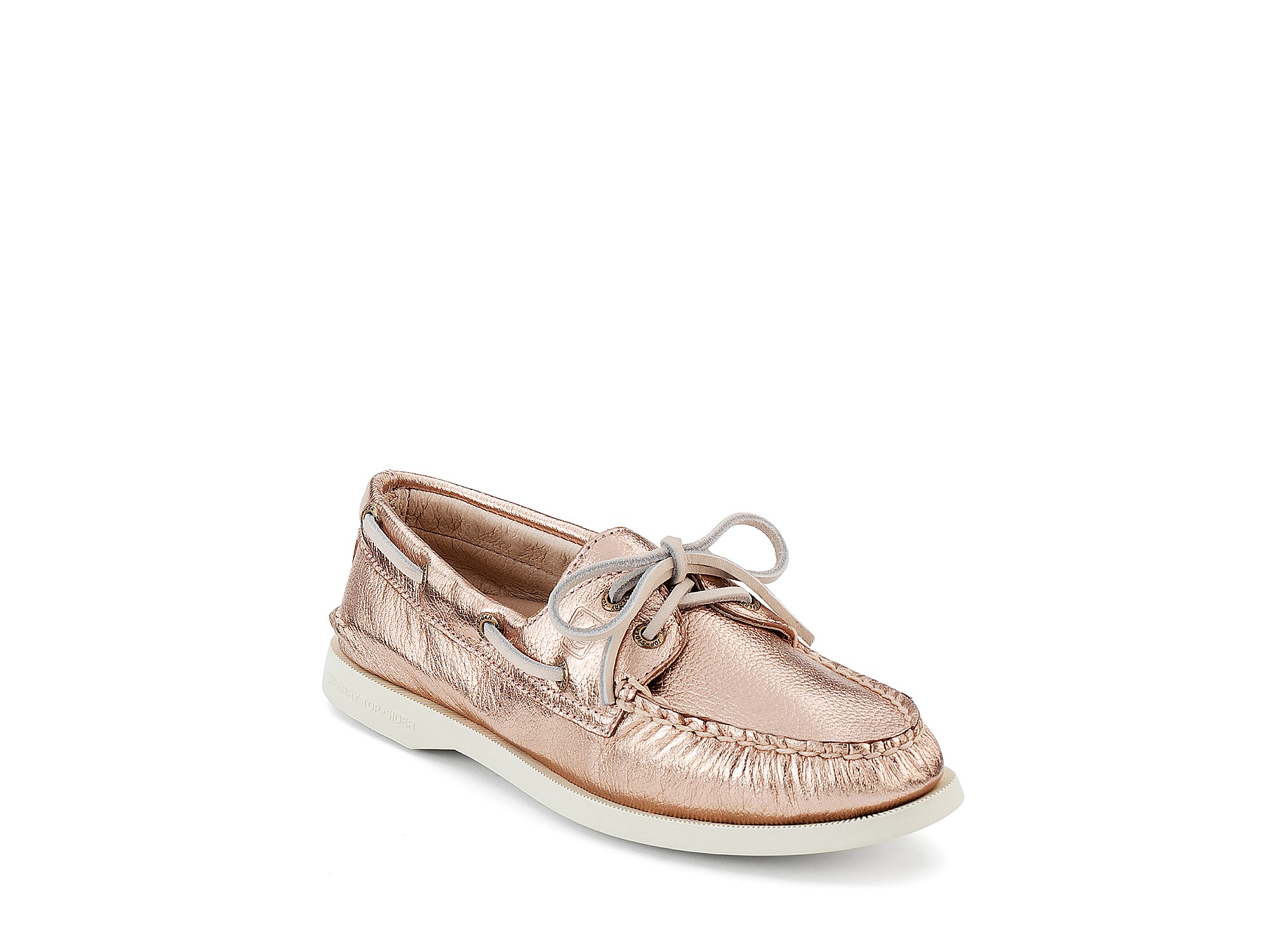 Rosegold Sperry Topsider Boat Shoes 2eye in Pink (rose gold metallic ...