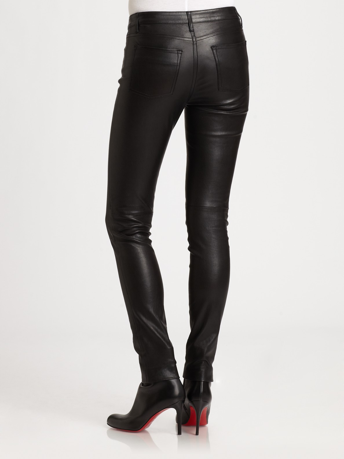 Vince Leather Pants in Black - Lyst