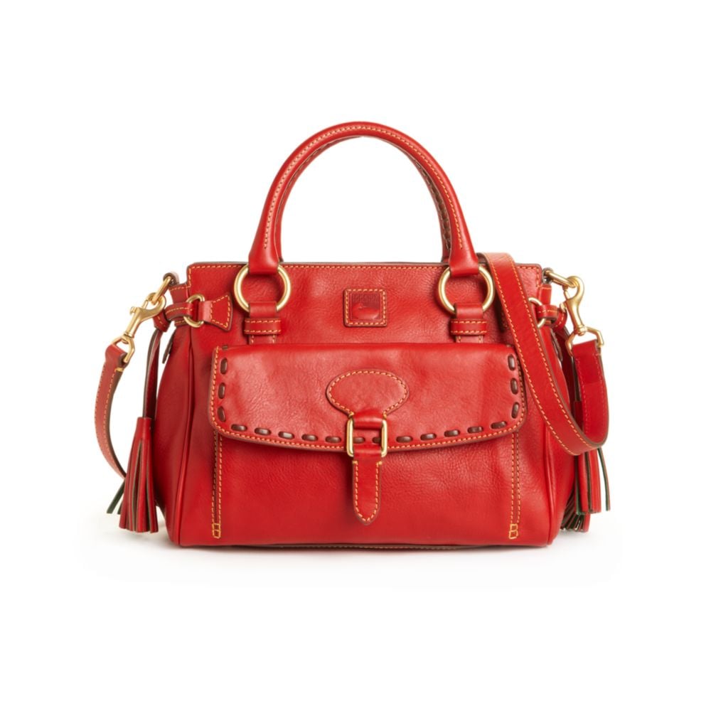 Dooney & Bourke Florentine Vachetta Medium Pocket Satchel in Red | Lyst