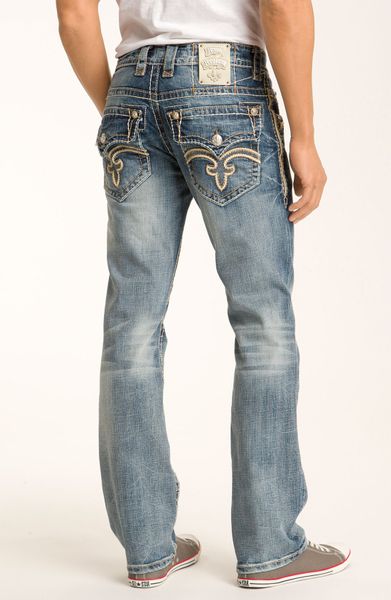 Rock Revival Tucker Straight Leg Jeans in Blue for Men (medium blue) | Lyst