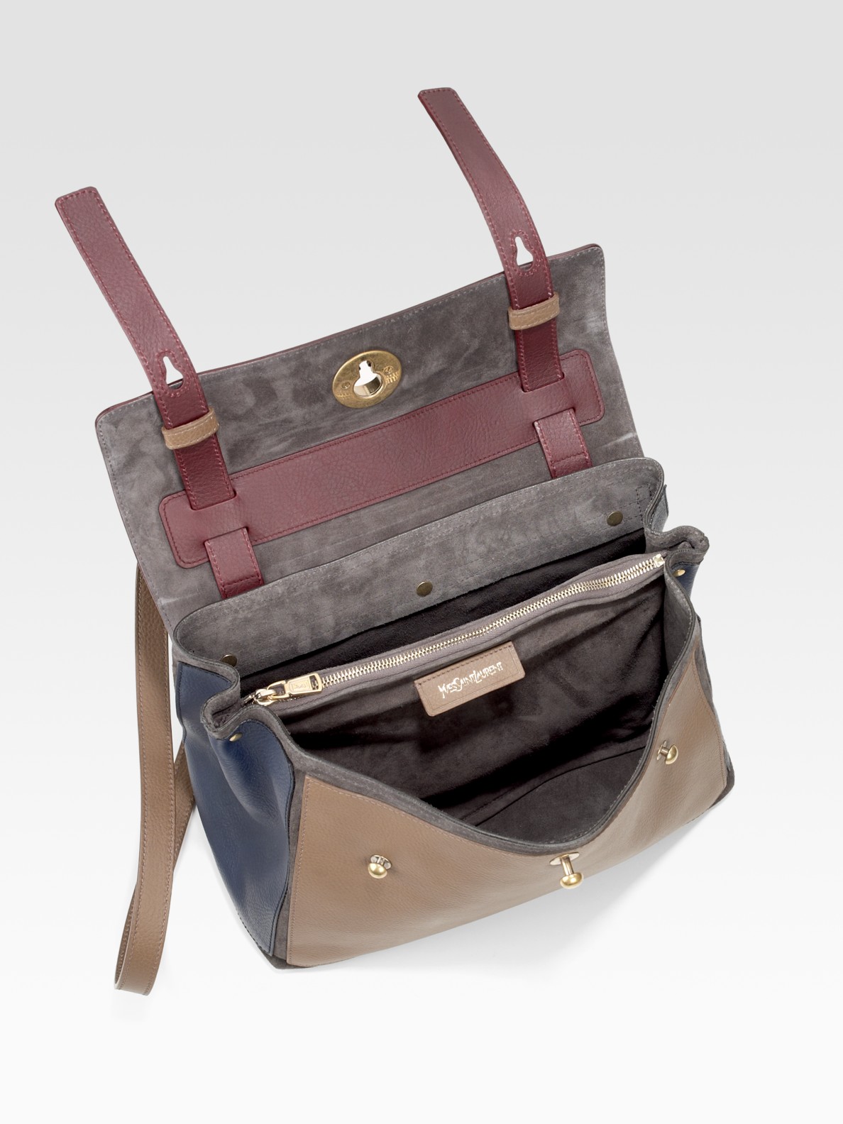 ysl multicolour leather handbag muse two  
