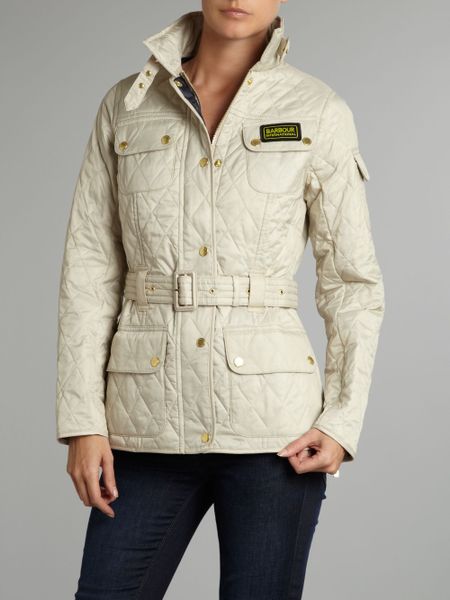 Barbour International Quilted Jacket in Beige (pearl) | Lyst