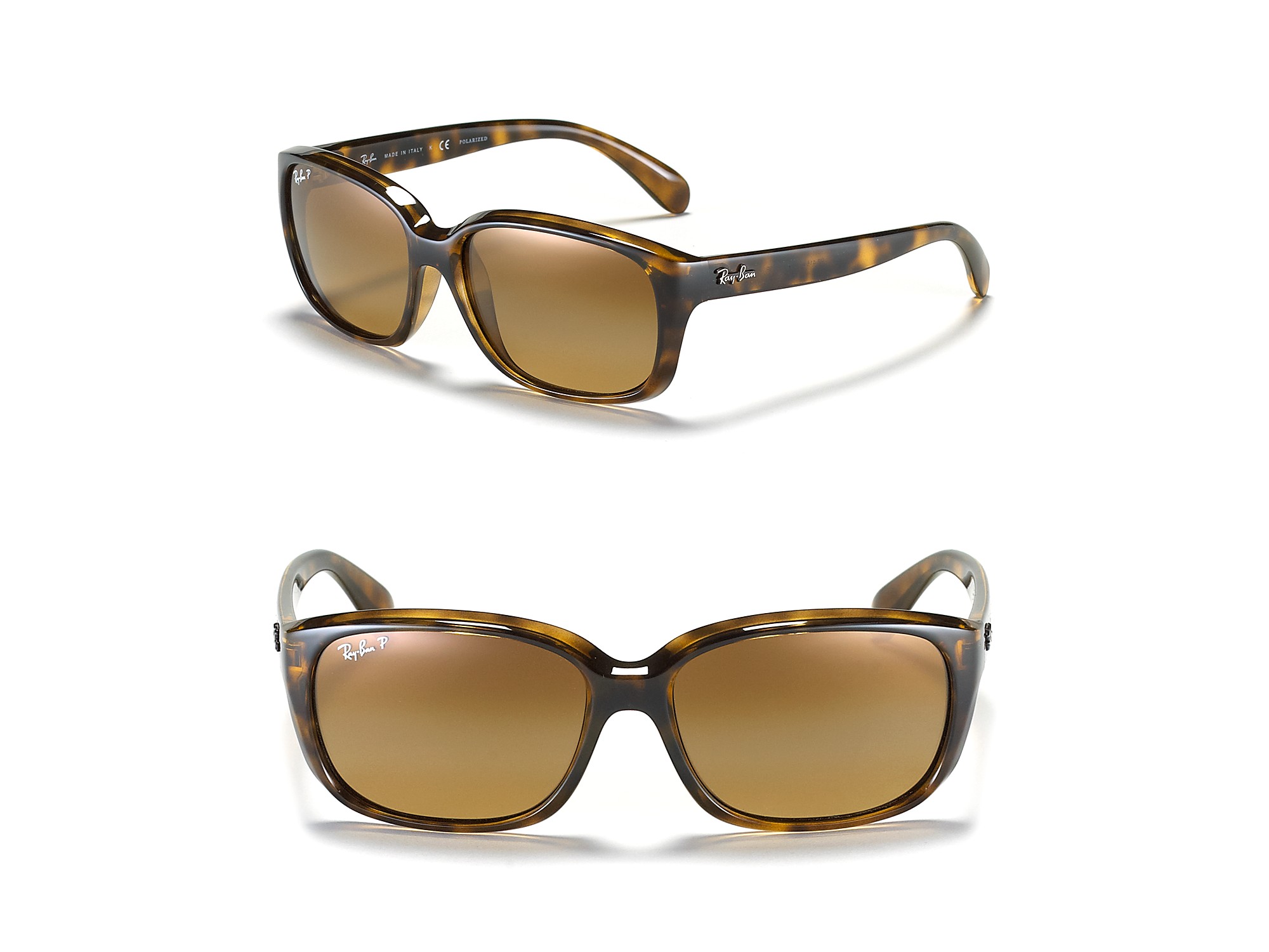 RayBan Highstreet Oversized Polarized Sunglasses in Brown for Men Lyst