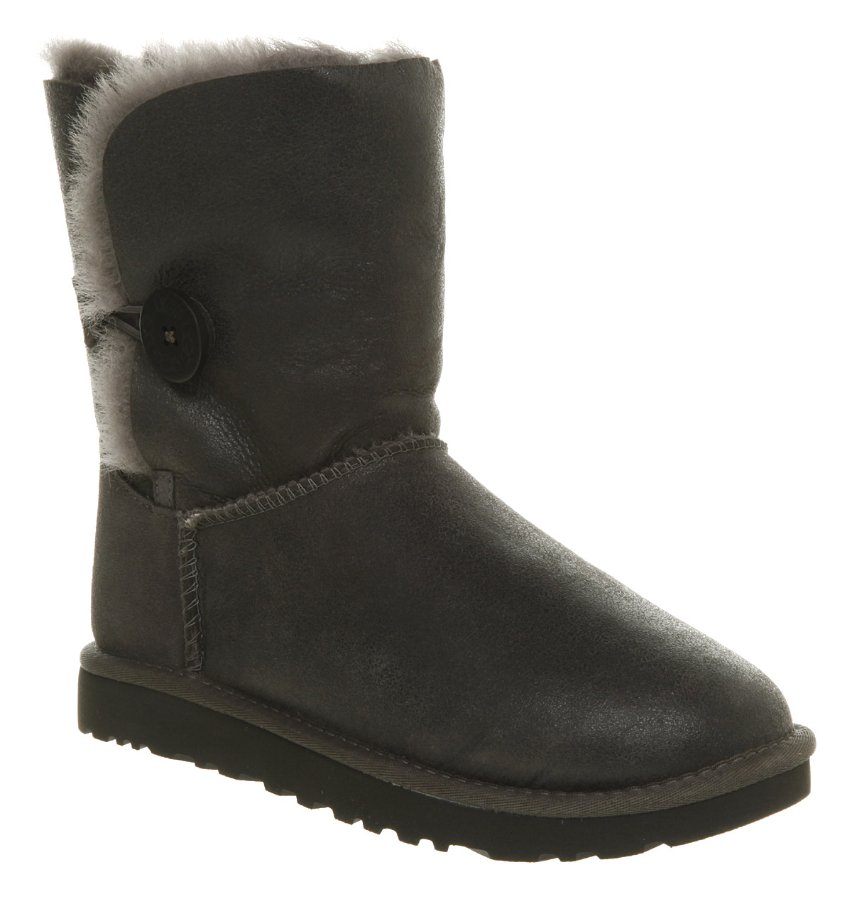 Ugg Bailey Button Bomber Grey Leather in Gray (grey) | Lyst