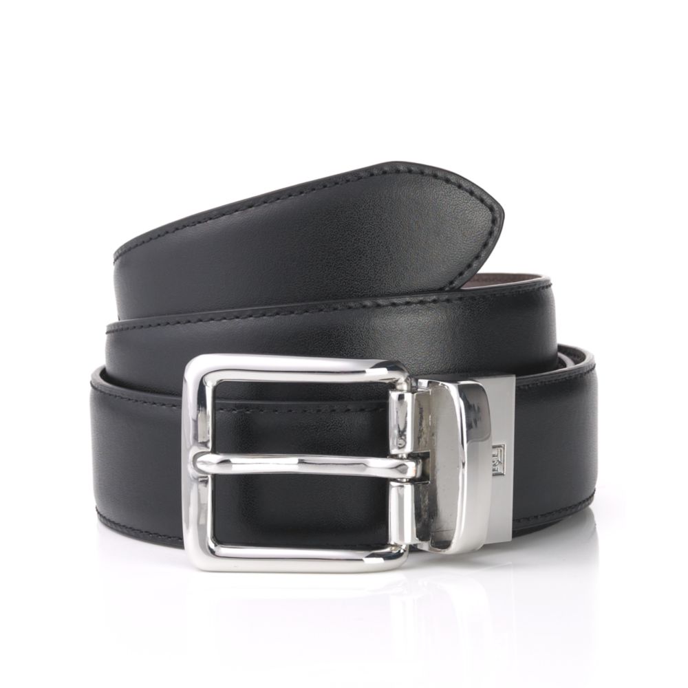 Ralph Lauren Leather Reversible Dress Belt in Black for Men | Lyst