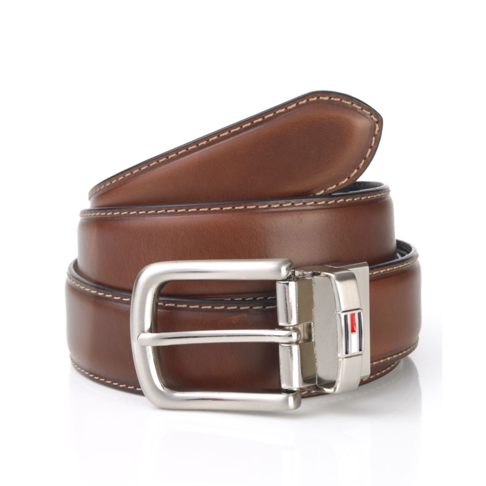 Lyst - Tommy Hilfiger Reversible Leather Dress Belt in Brown for Men