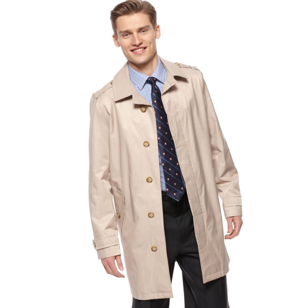 Lyst - Tommy Hilfiger Performance Rain Trench Coat in Natural for Men