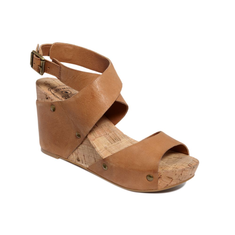 brown wedge sandals for women