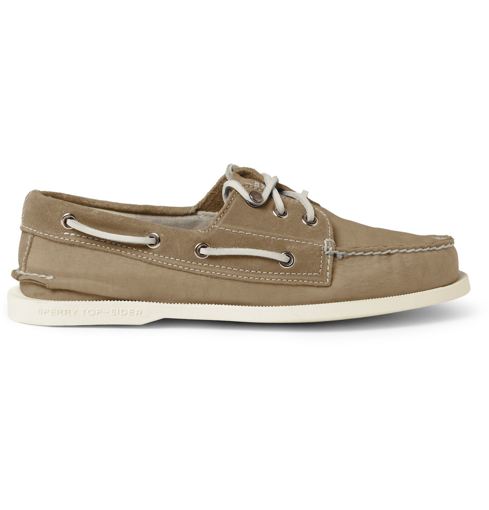Sperry Top-sider Suede trimmed Boat Shoes in Brown for Men | Lyst
