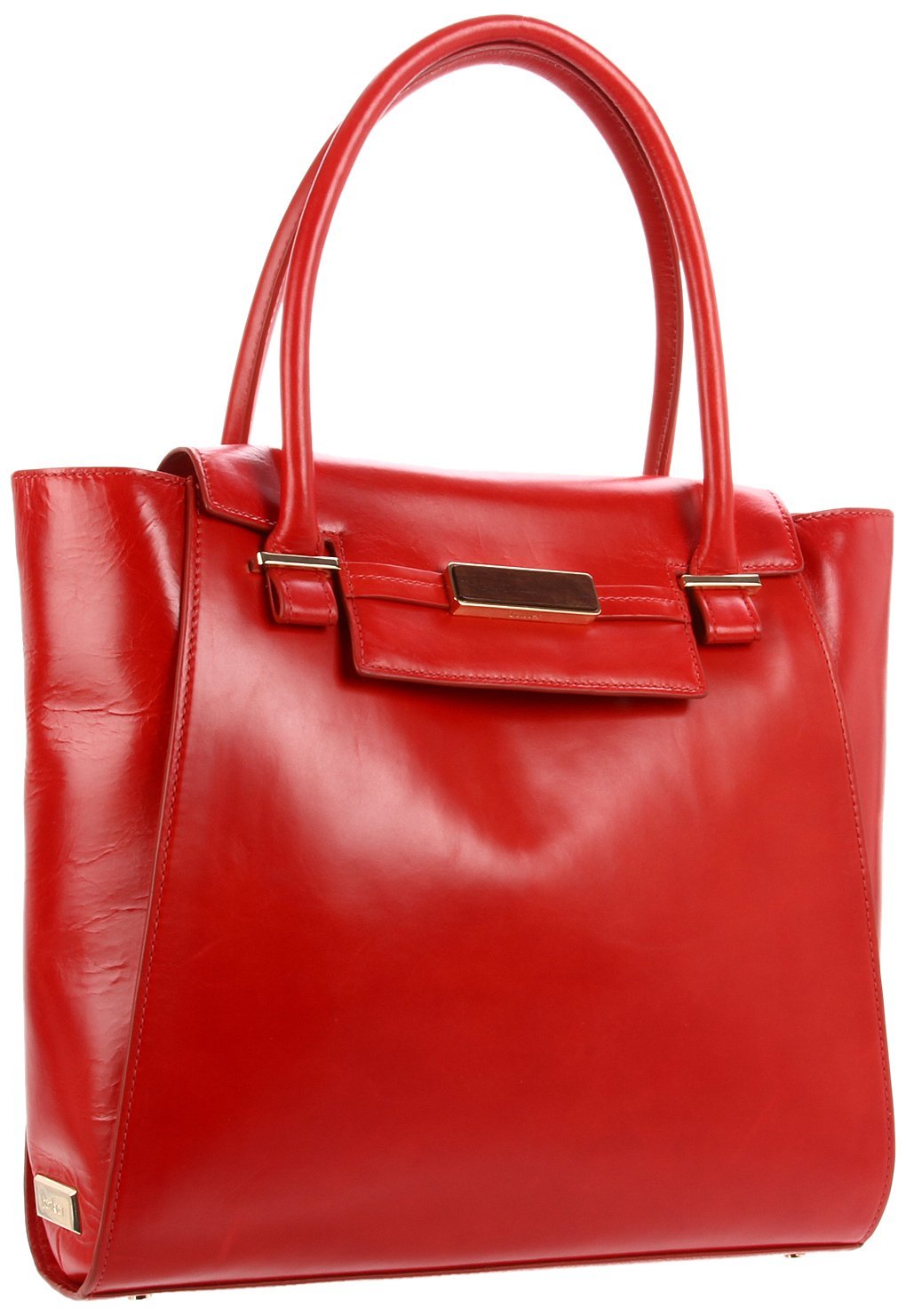 Botkier Cardinal Leather Nicola Foldover Flap Tote in Red (cardinal) | Lyst