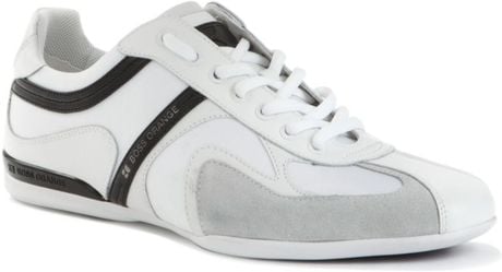 Hugo Boss Seamon Lace Up Sneakers in White for Men | Lyst