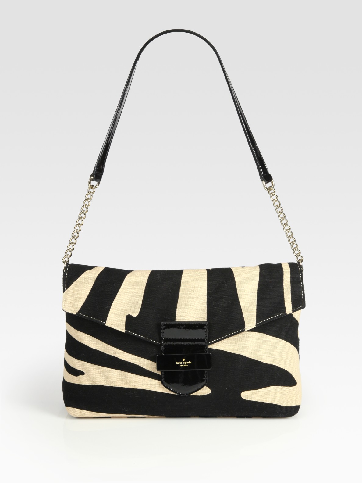 Lyst Kate Spade New York Rory Zebra Canvas Patent Leather Shoulder