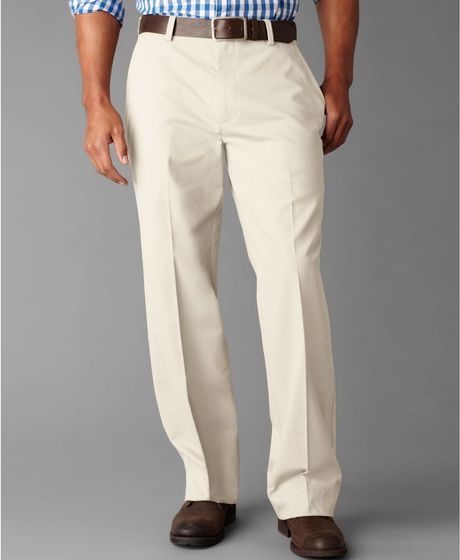 Dockers D3 Classic Fit Easy Refined Khaki Flat Front Pants in White for ...