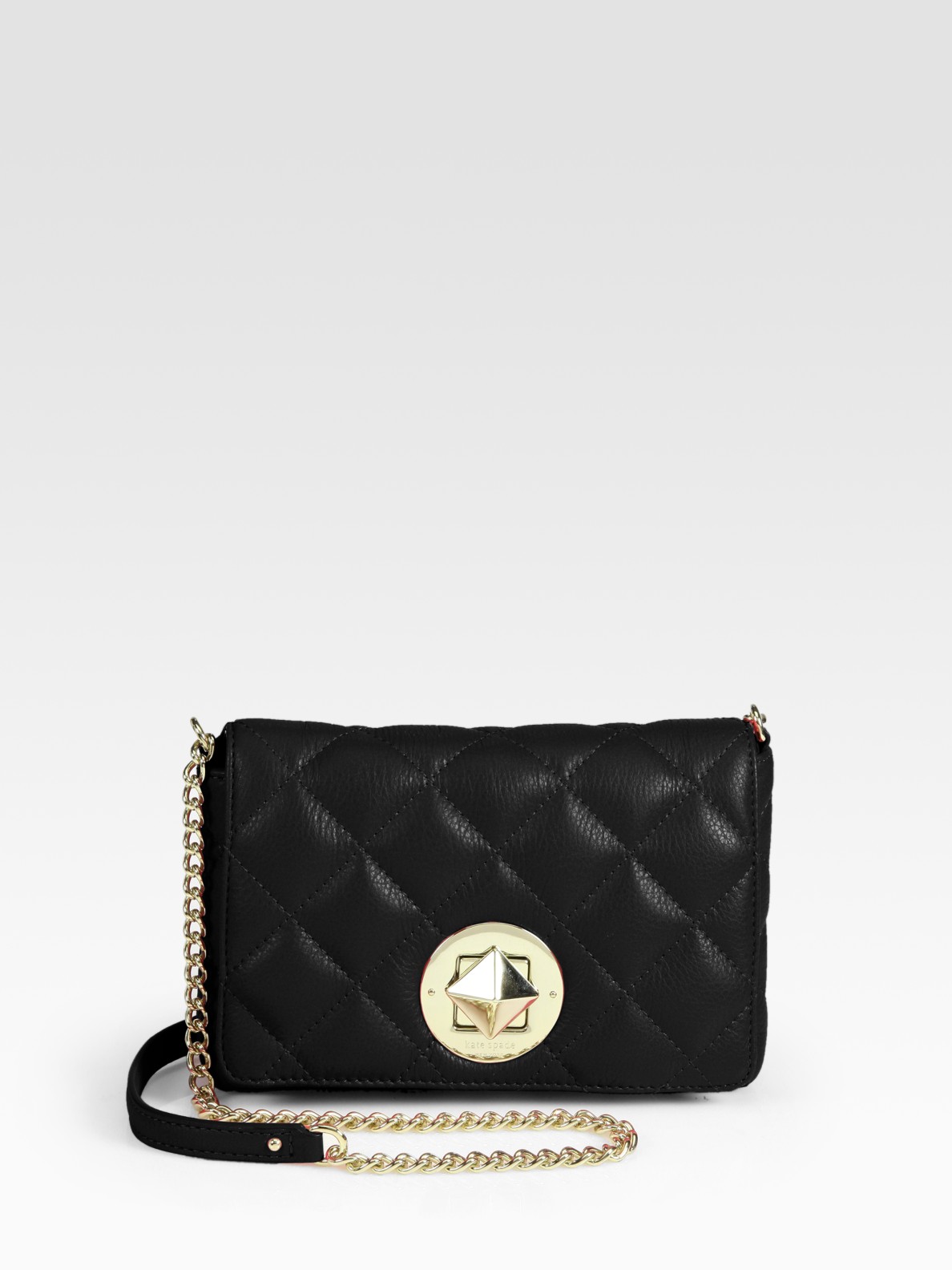 Lyst - Kate Spade New York Dove Quilted Leather Chain Crossbody in Black