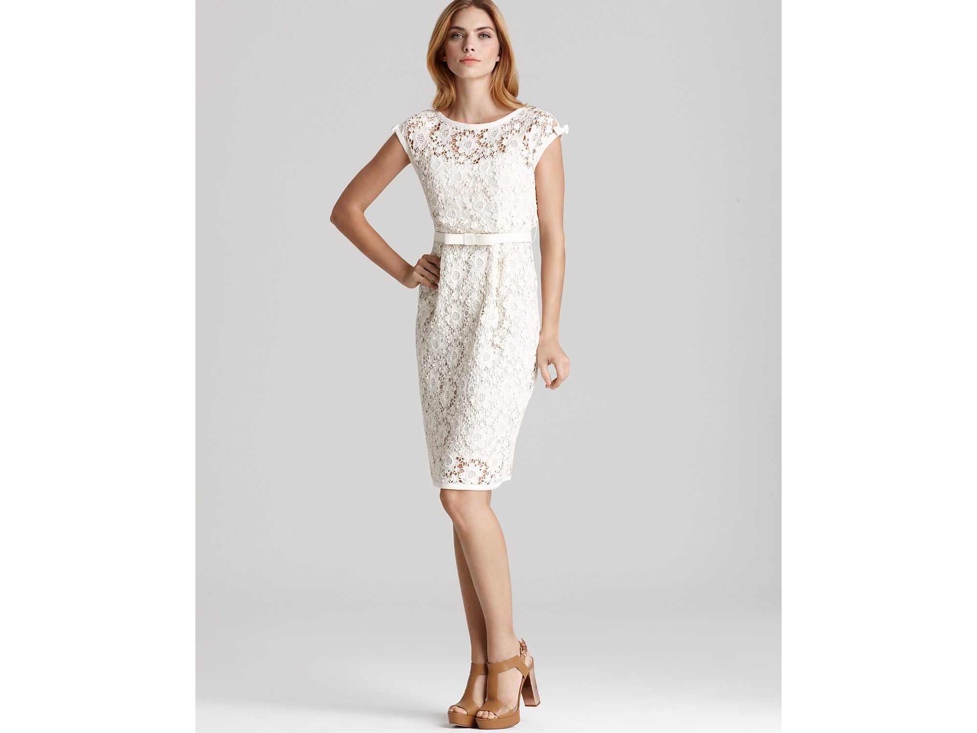 Nanette Lepore Dress Around The World Lace in White (ivory) | Lyst